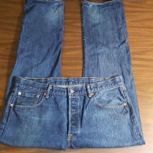 Men's Levi's‎ 501 Buttonfly Straight Jeans 38 x 32 - Picture 1 of 13
